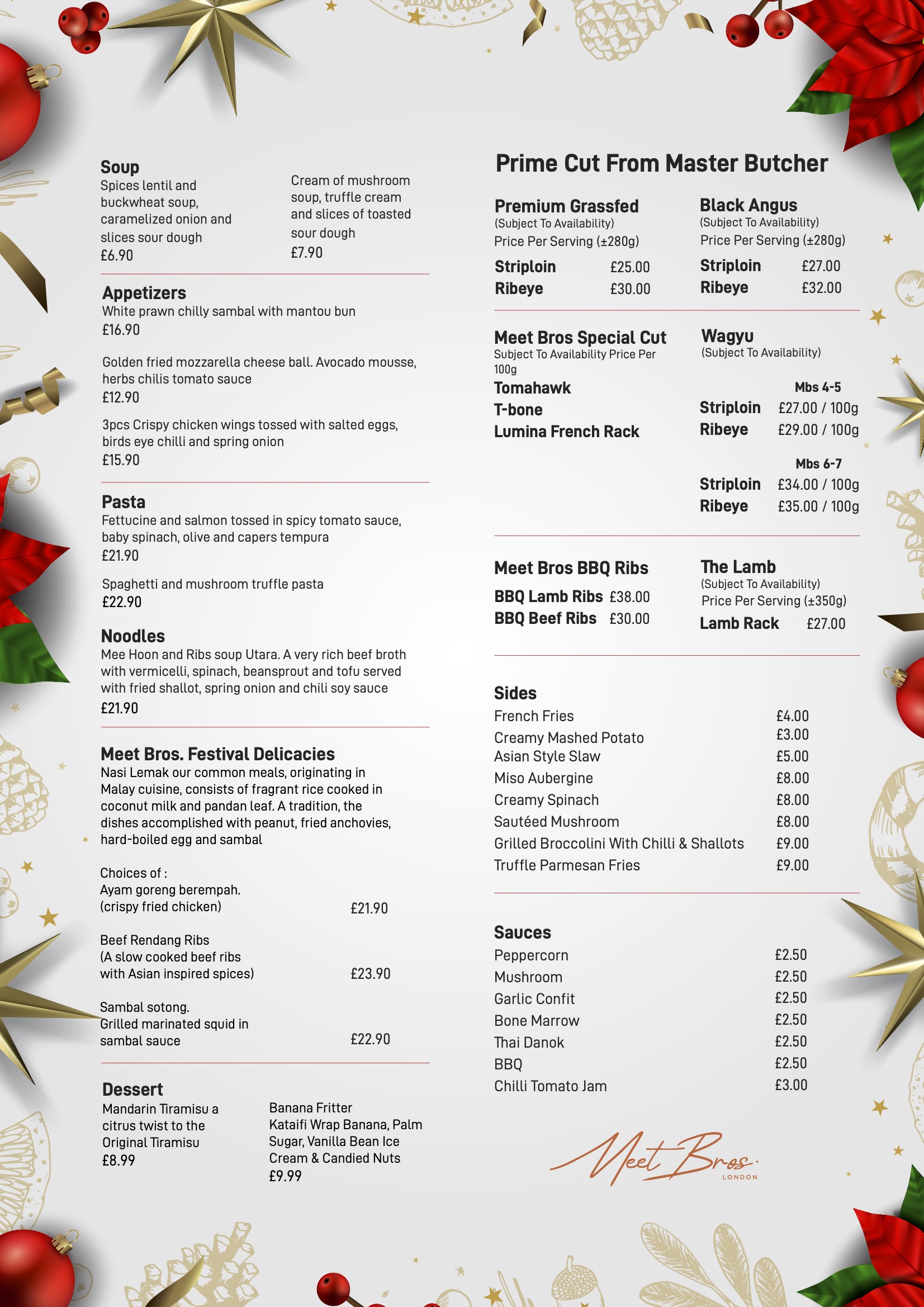 Our halal steakhouse london restaurant open for Christmas Day offers a unique asian fusion and alcohol-free menu